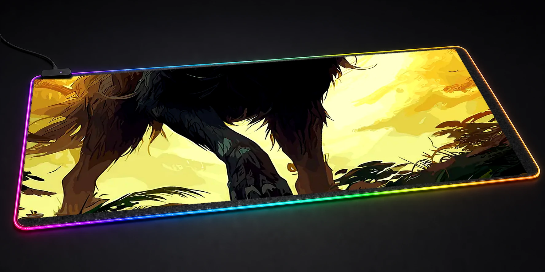 Ghost Wolf RGB Desk Mat RGB desk mat