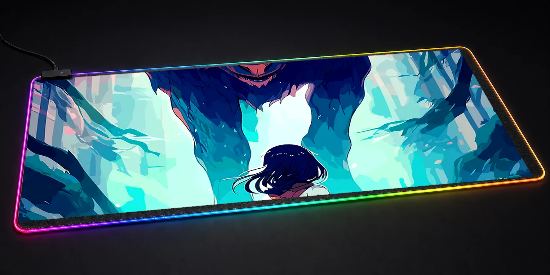 Ghost Wolf RGB Desk Mat RGB desk mat