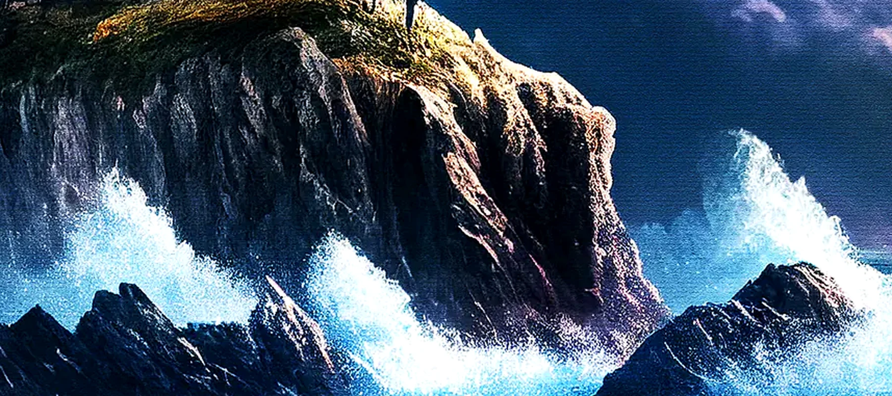 View of the Lighthouse RGB Desk Mat full-width design preview