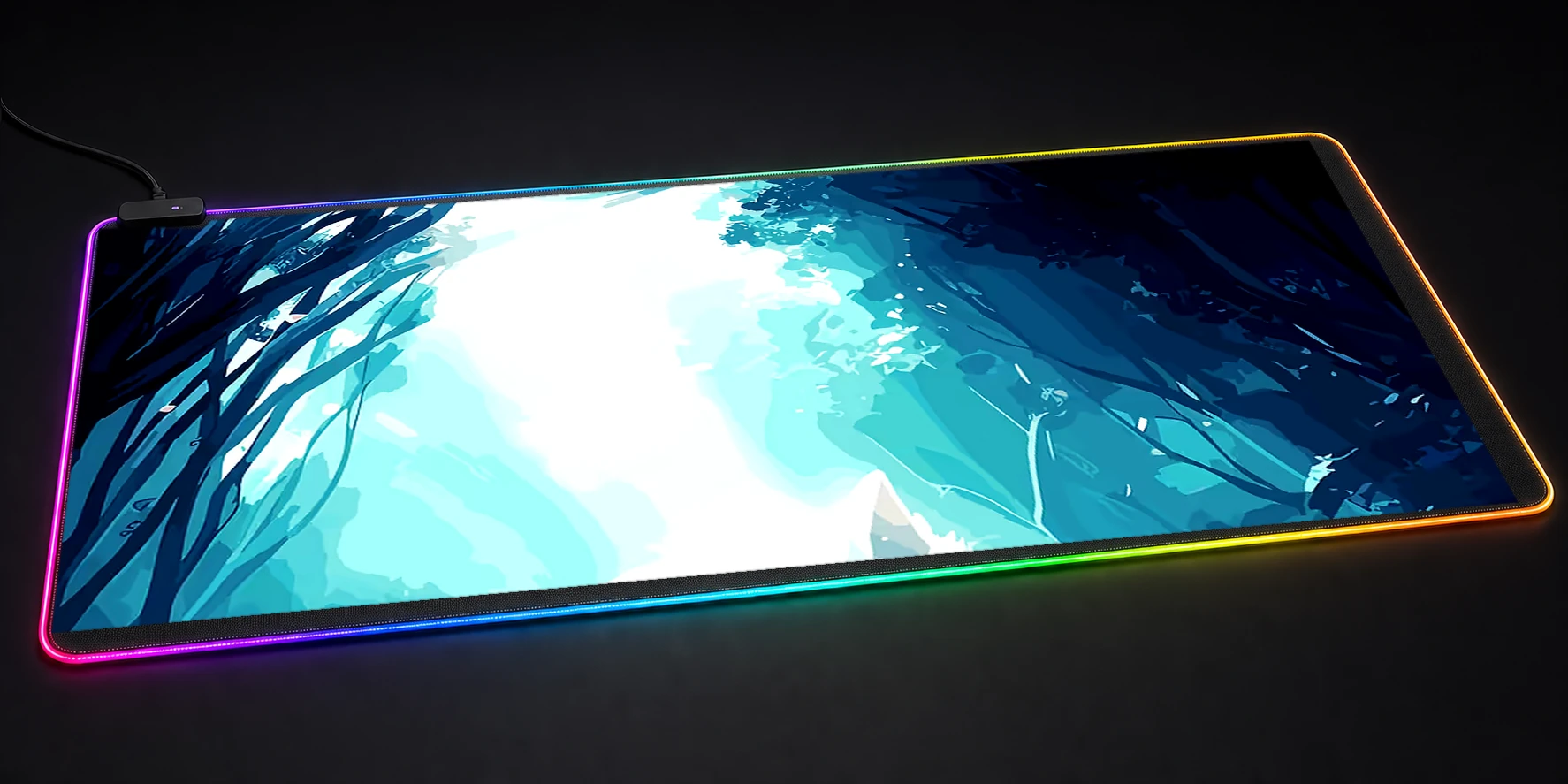 Ghost Wolf RGB Desk Mat RGB desk mat