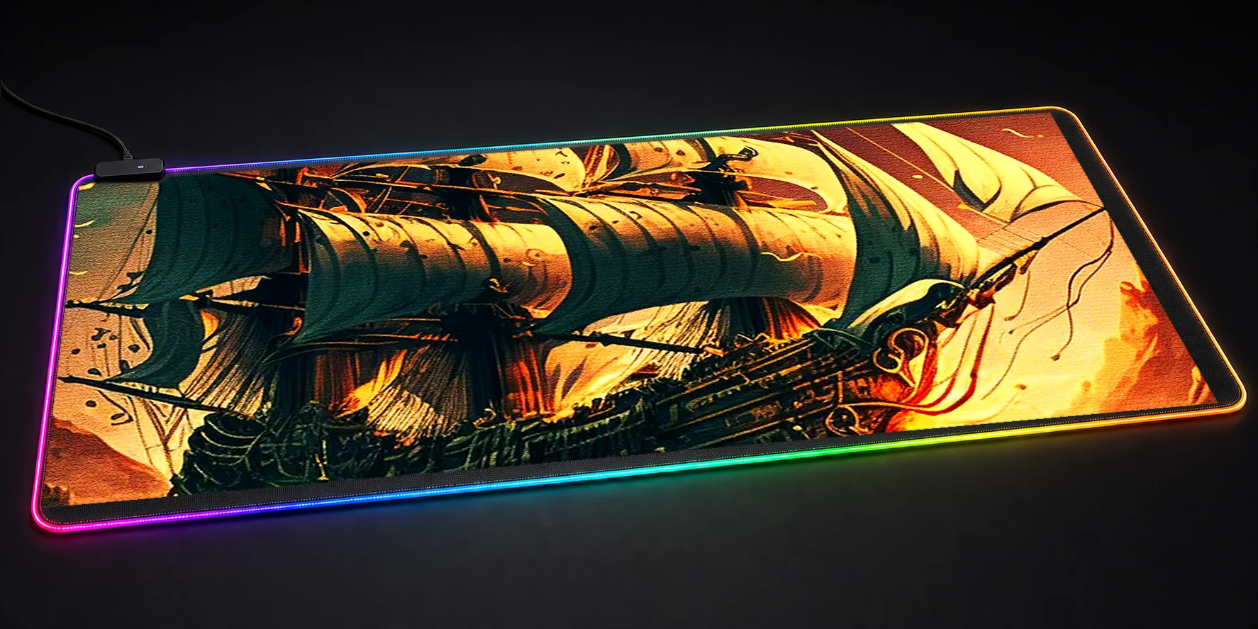 The Legend Pirates RGB Desk Mat RGB desk mat