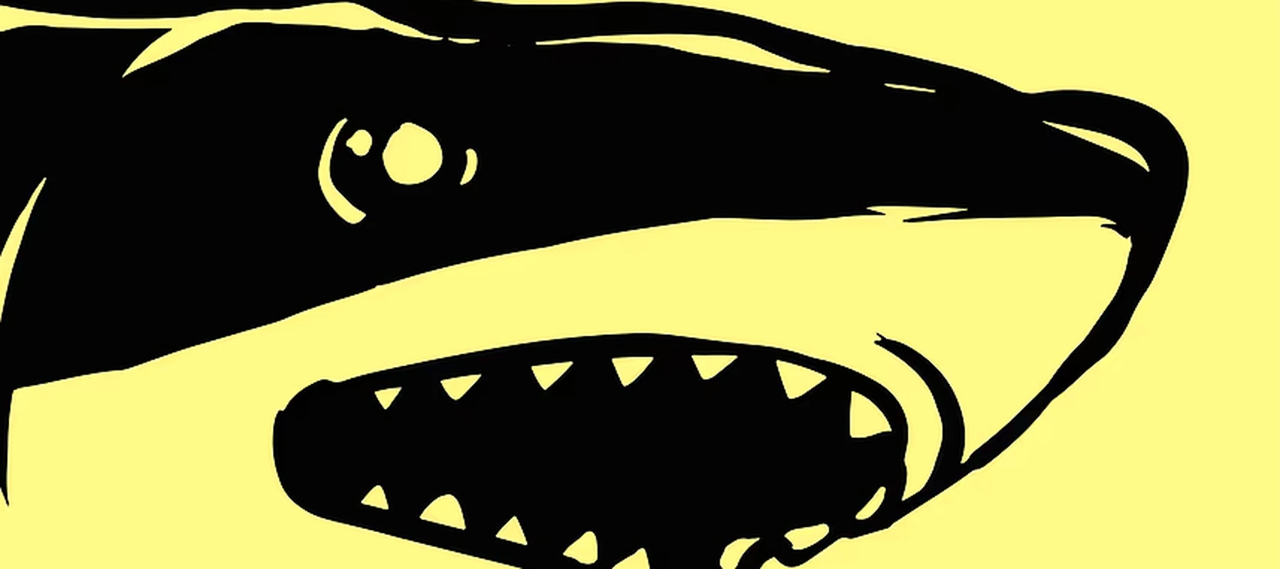 illustration Of Shark RGB Desk Mat full-width design preview