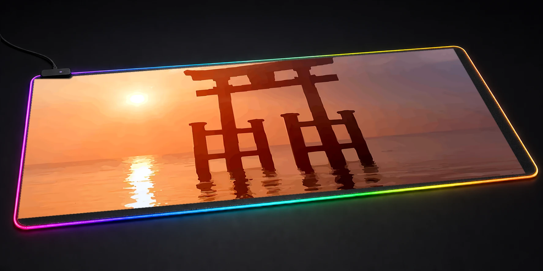 Itsukushima Gate RGB Desk Mat RGB desk mat