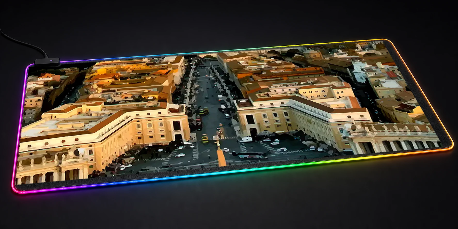 vatican rooms RGB Desk Mat RGB desk mat