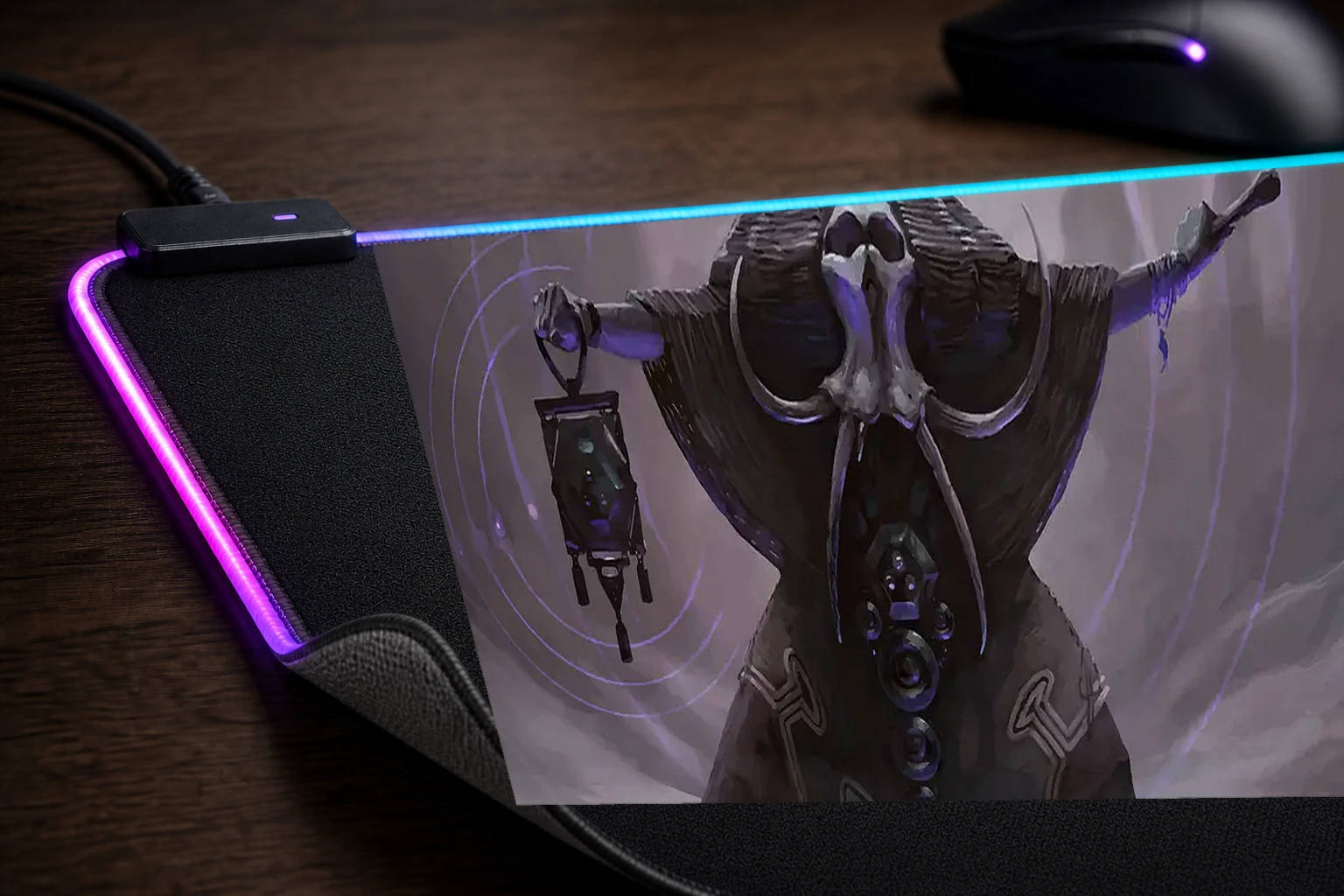 Acolyte Of The Altar RGB Desk Mat controller and material detail