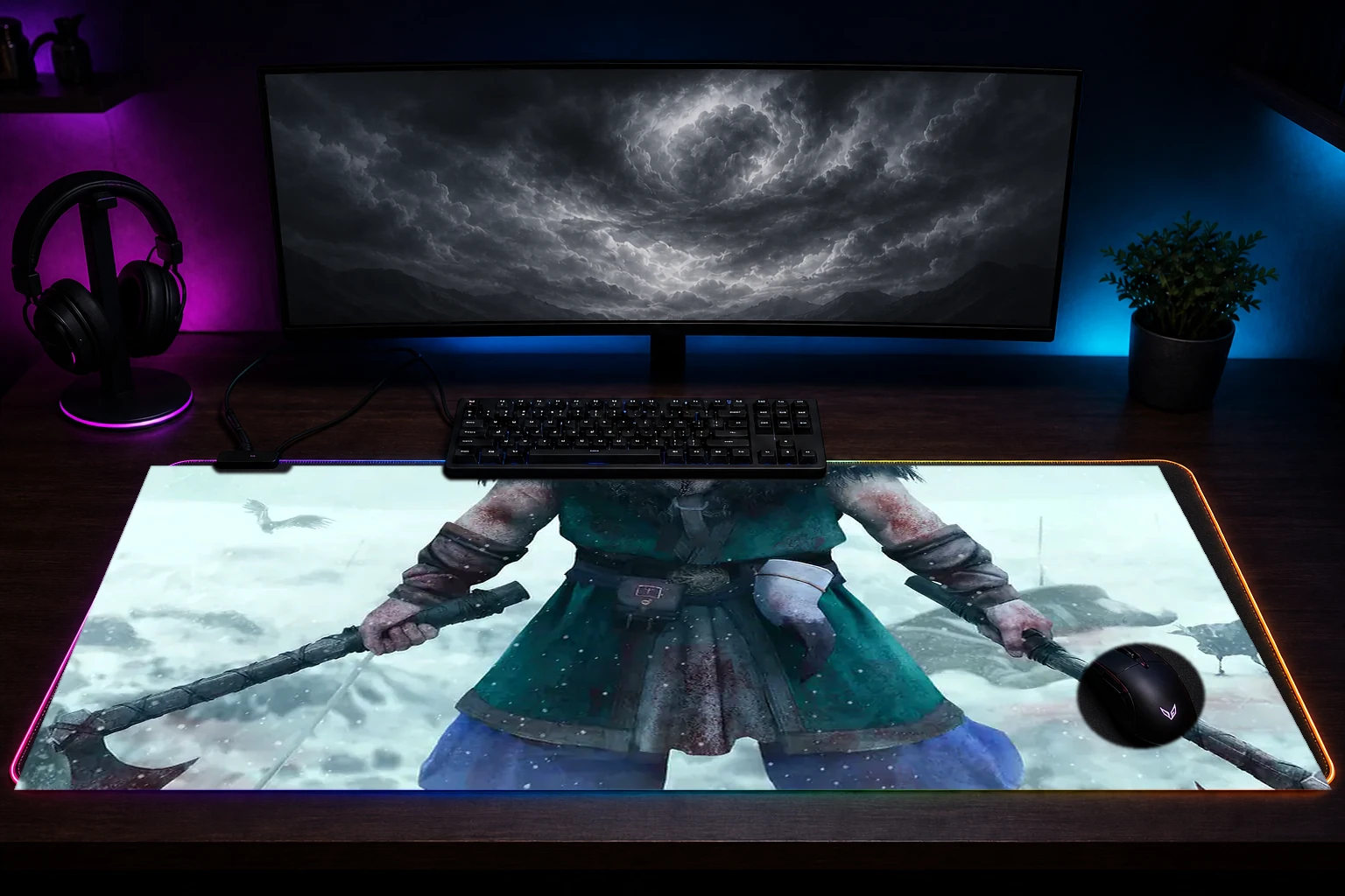 expeditions viking RGB Desk Mat immersive setup scene