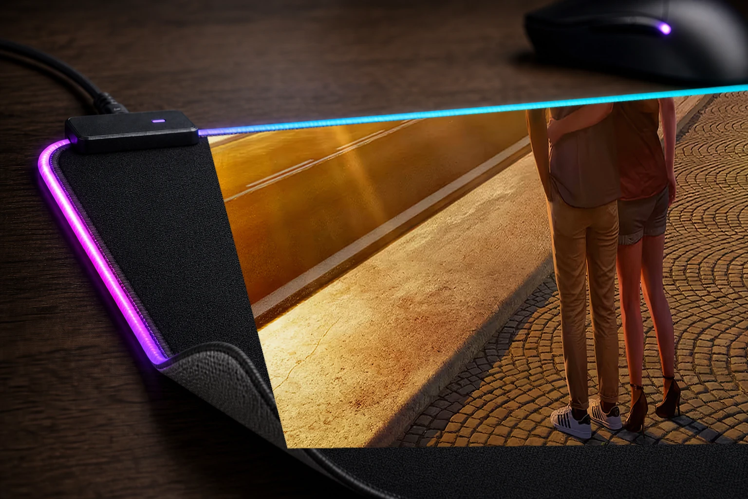 Life By You RGB Desk Mat controller and material detail