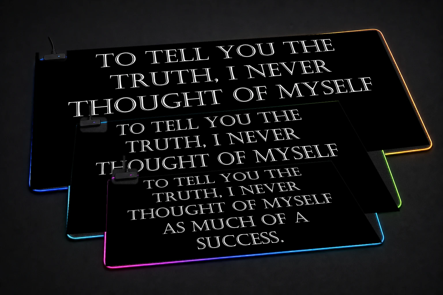 stan lee quotes RGB Desk Mat three-size comparison