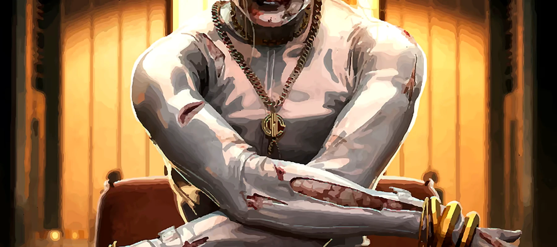 Dead Island 2 Haus Game RGB Desk Mat full-width design preview