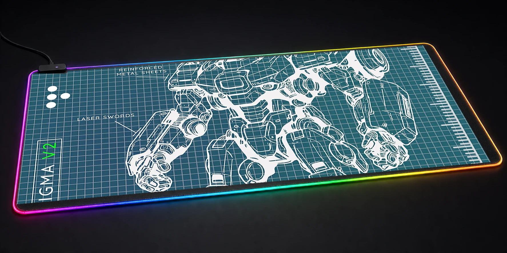 atlas v2 mecha robot RGB Desk Mat RGB desk mat