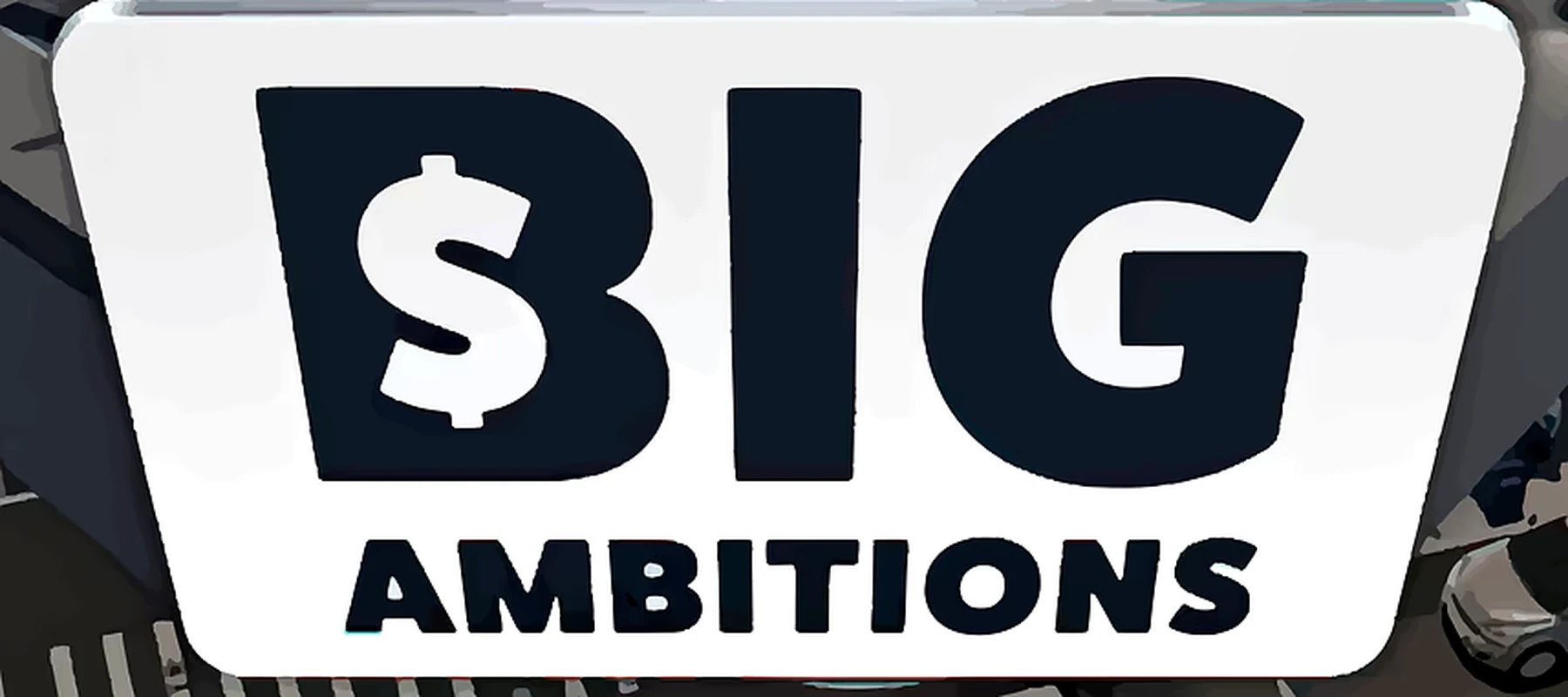 Big Ambitions Game RGB Desk Mat full-width design preview