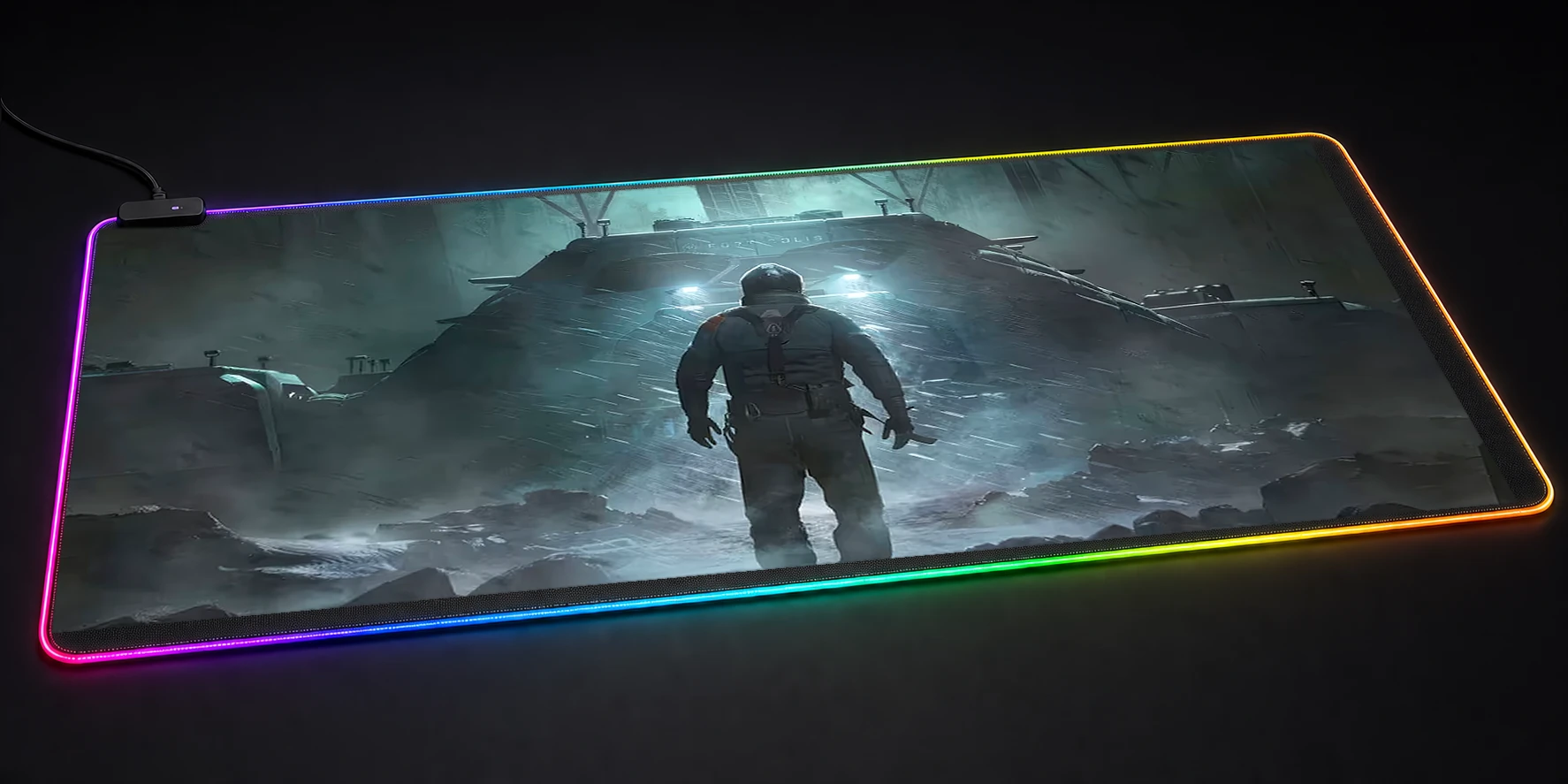 Fort Solis Game RGB Desk Mat RGB desk mat