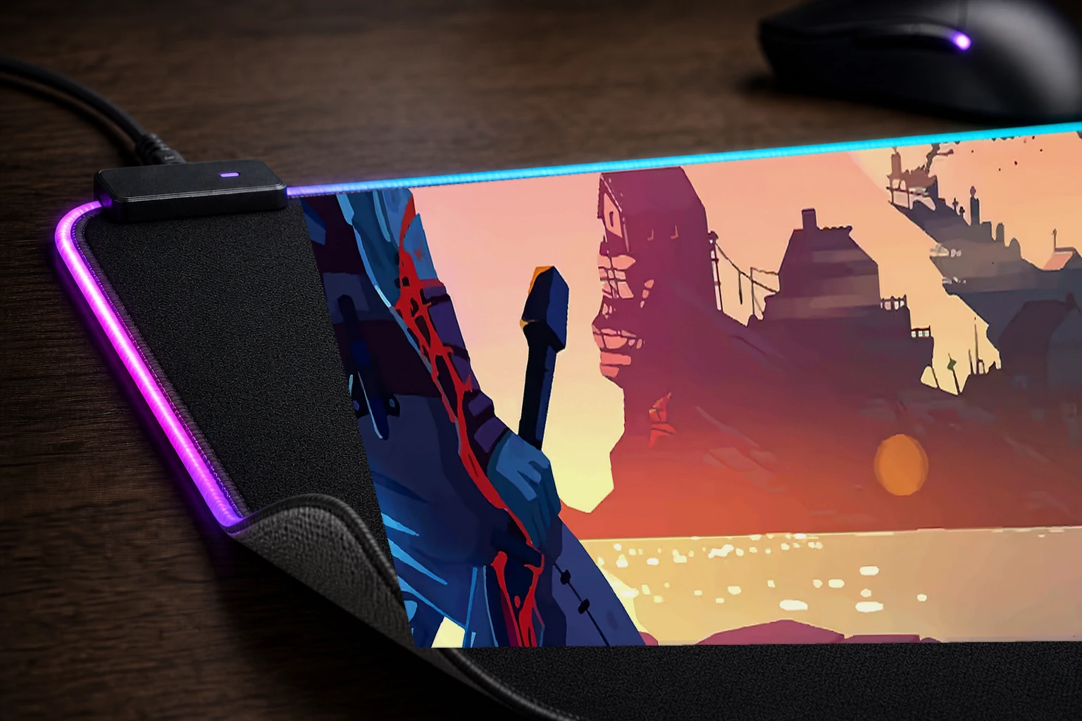 Dead Cells RGB Desk Mat controller and material detail