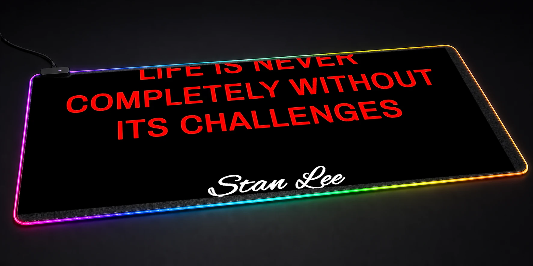 stan lee quotes RGB Desk Mat RGB desk mat
