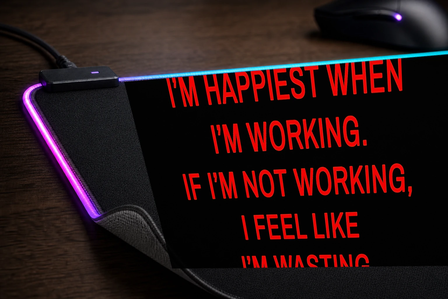 stan lee quotes RGB Desk Mat controller and material detail