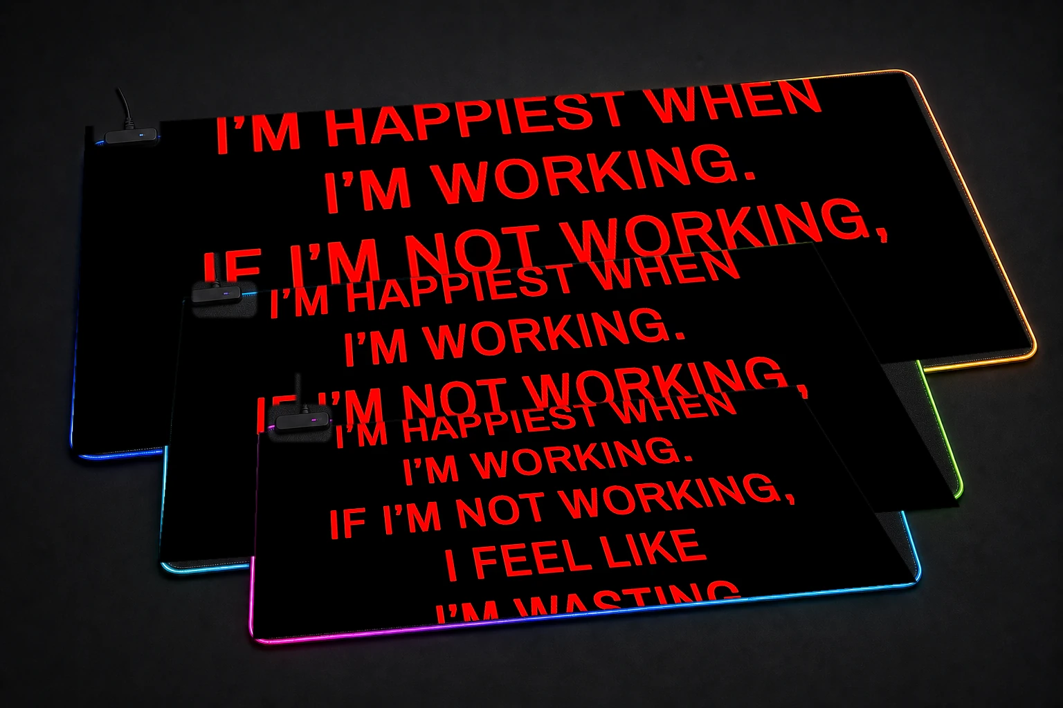 stan lee quotes RGB Desk Mat three-size comparison