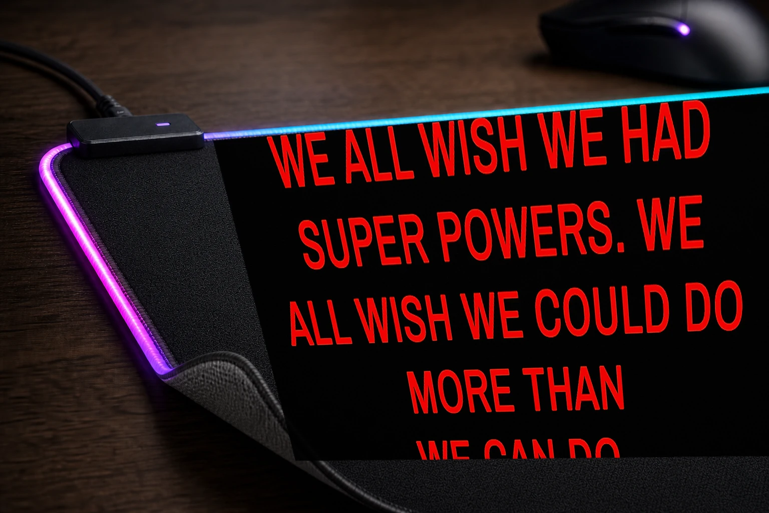 stan lee quotes RGB Desk Mat controller and material detail