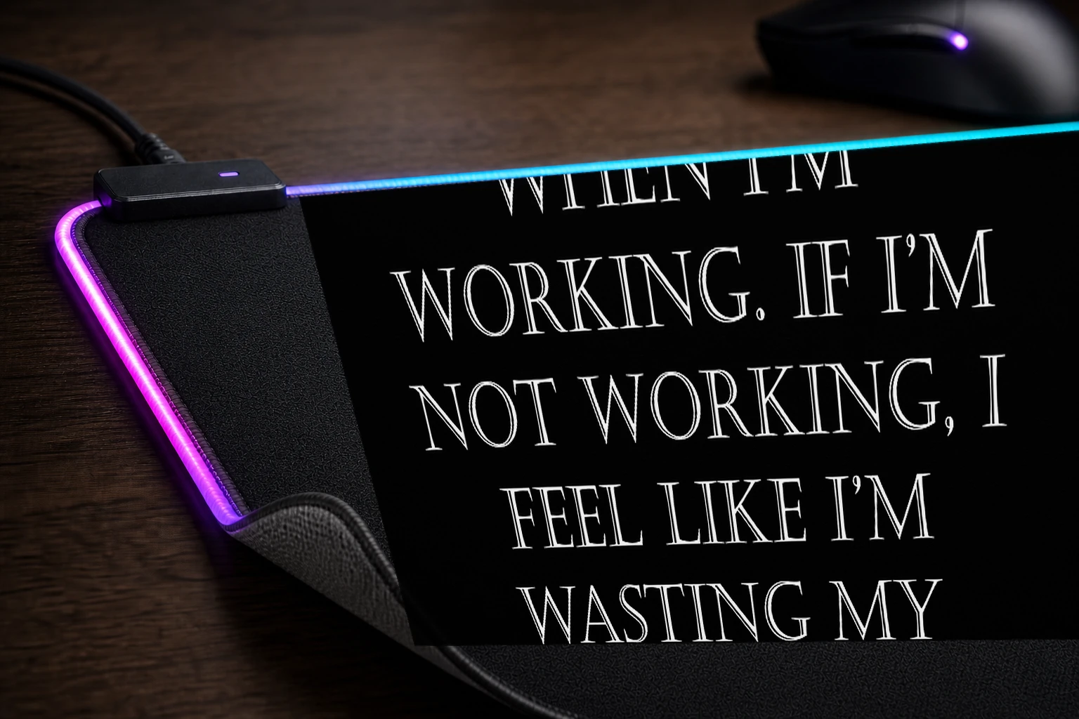 stan lee quotes RGB Desk Mat controller and material detail