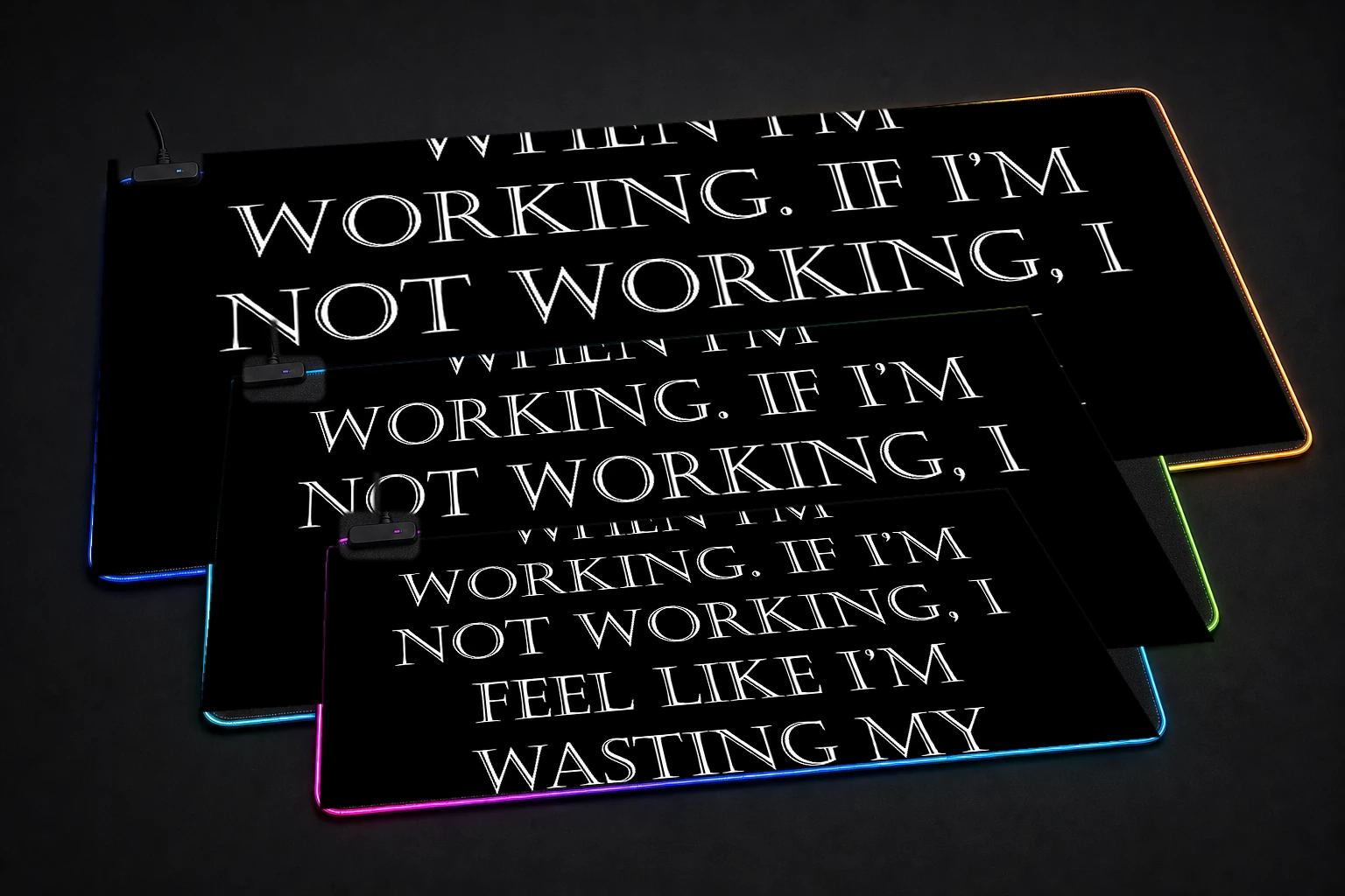 stan lee quotes RGB Desk Mat three-size comparison