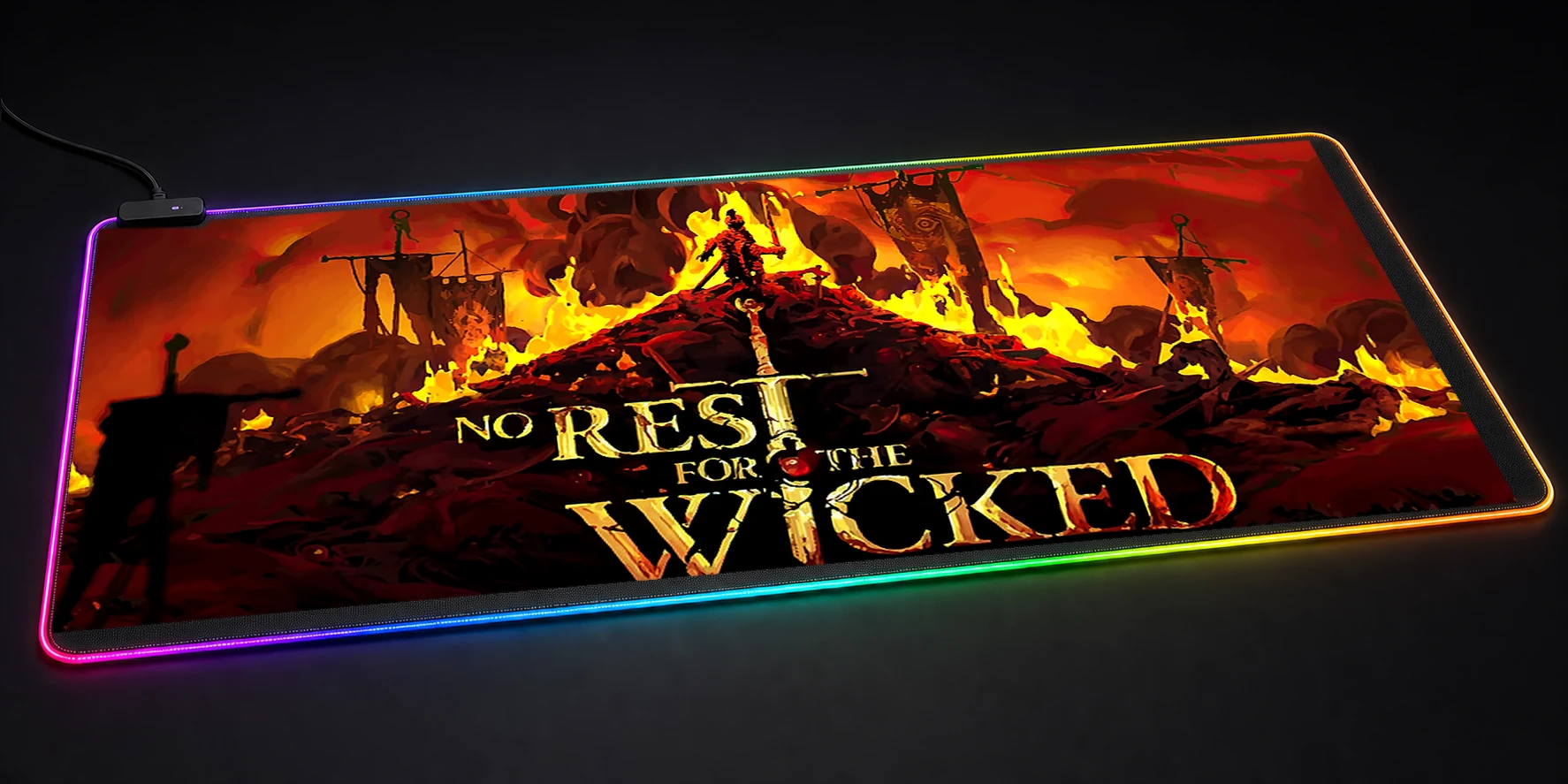 No Rest for the Wicked RGB Desk Mat RGB desk mat