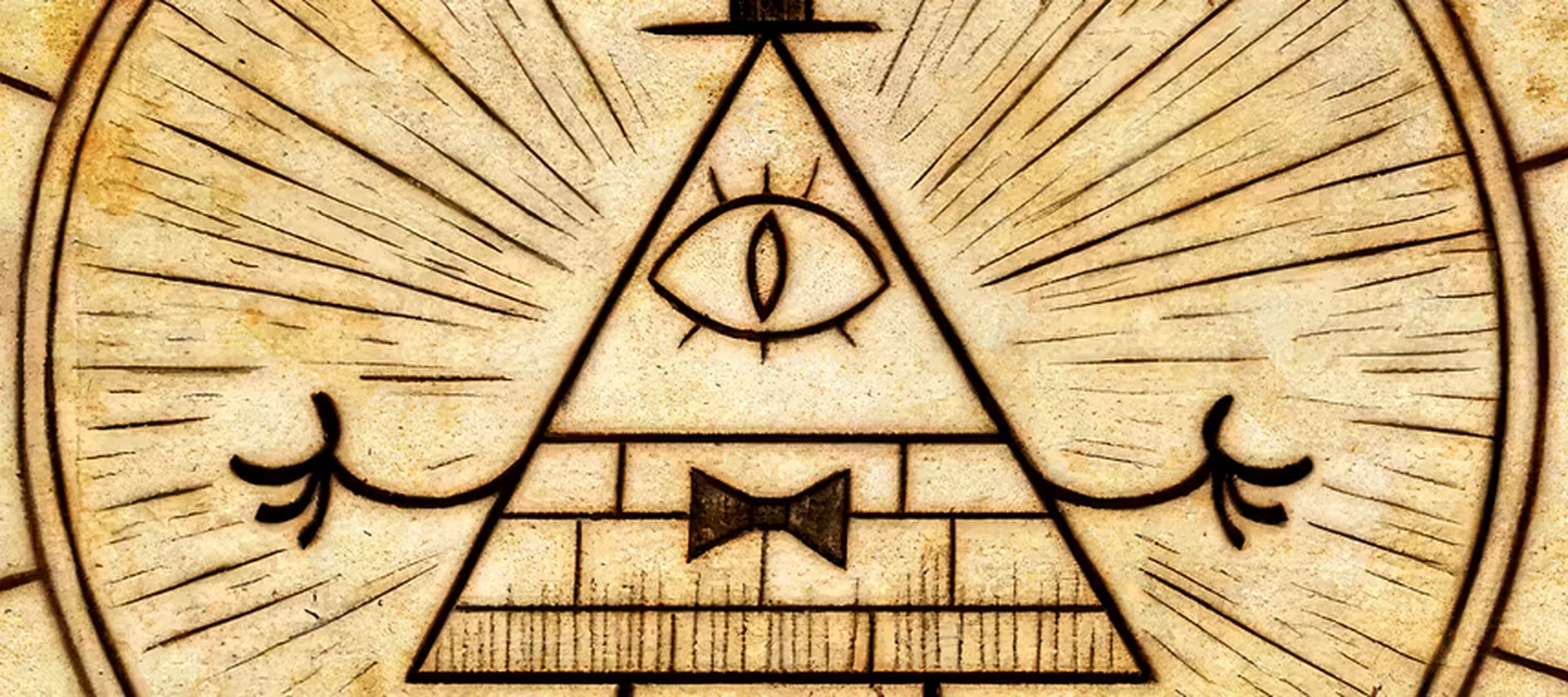 Gravity Falls RGB Desk Mat full-width design preview