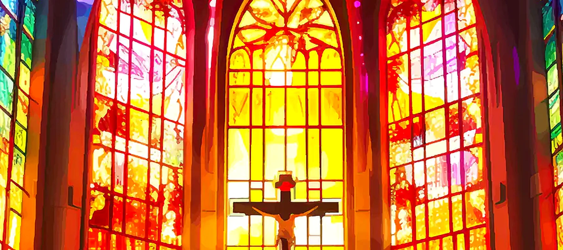 Religius religion RGB Desk Mat full-width design preview