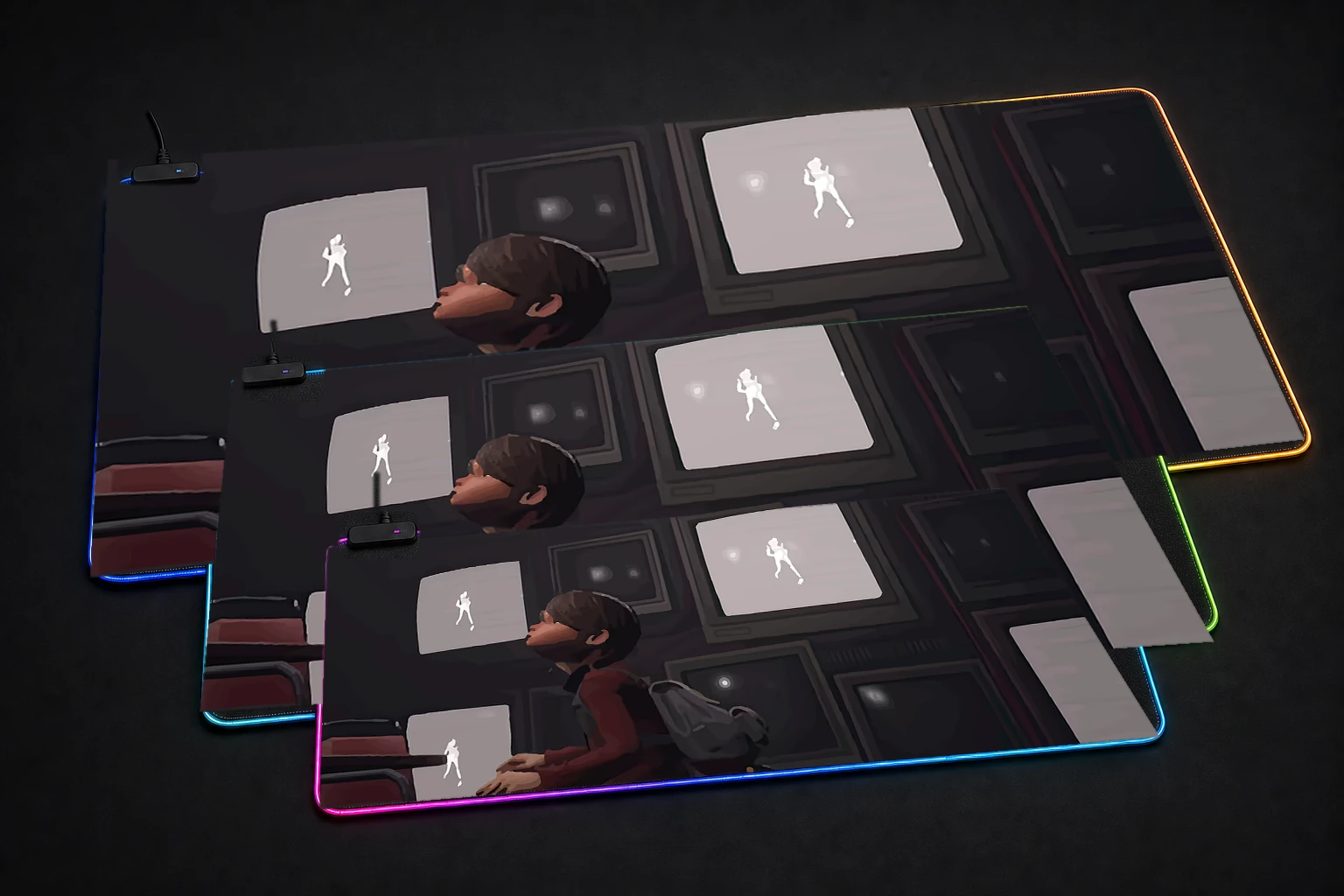 GYLT Game RGB Desk Mat three-size comparison