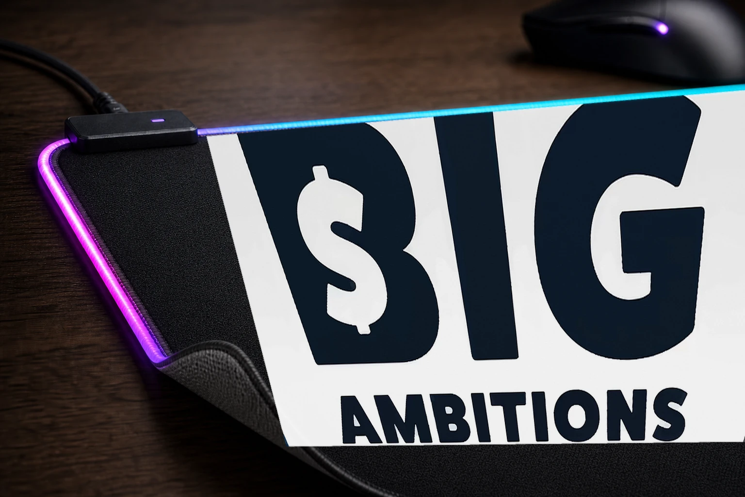 Big Ambitions Game RGB Desk Mat controller and material detail