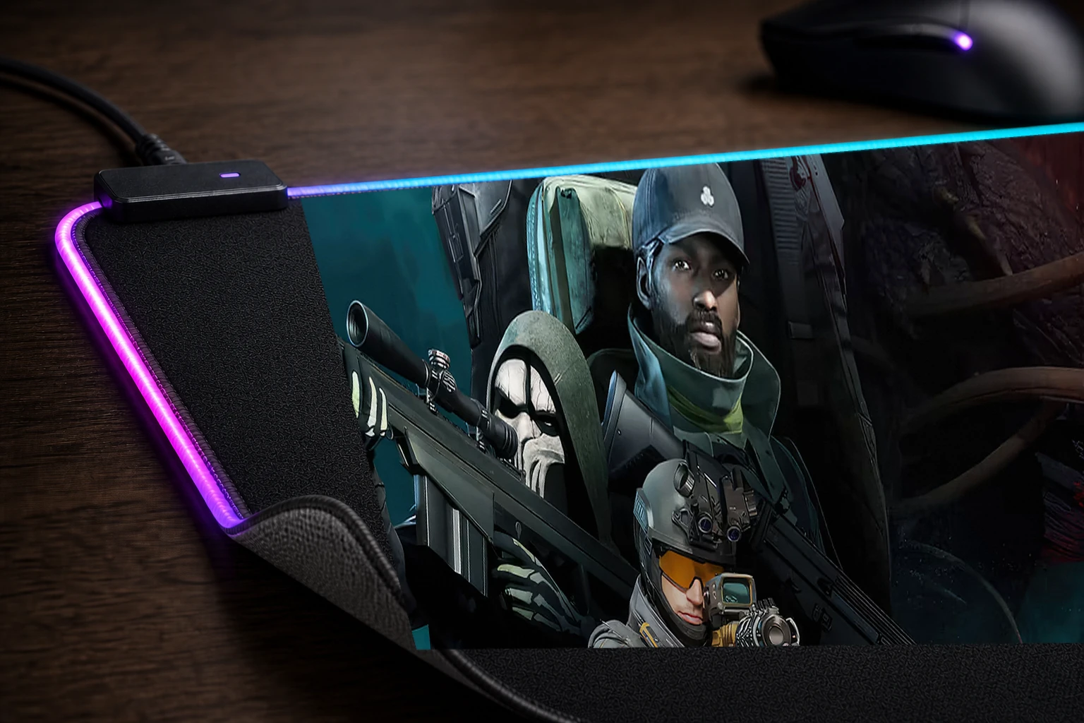 Once Human Game RGB Desk Mat controller and material detail