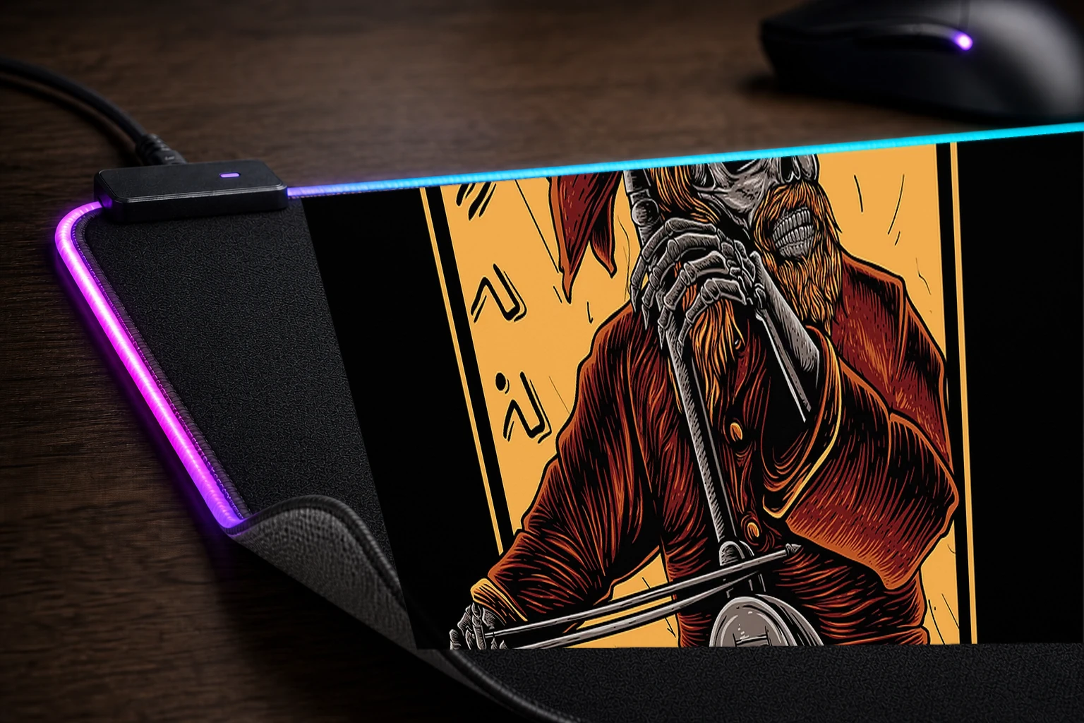 Pakacapi Music Instrument RGB Desk Mat controller and material detail