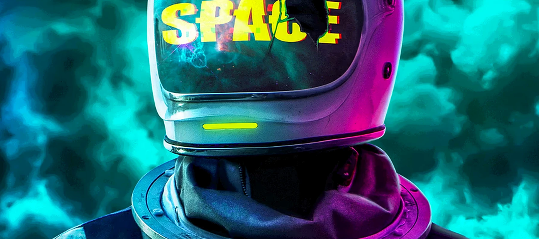 Aesthetic Astronout Space RGB Desk Mat full-width design preview