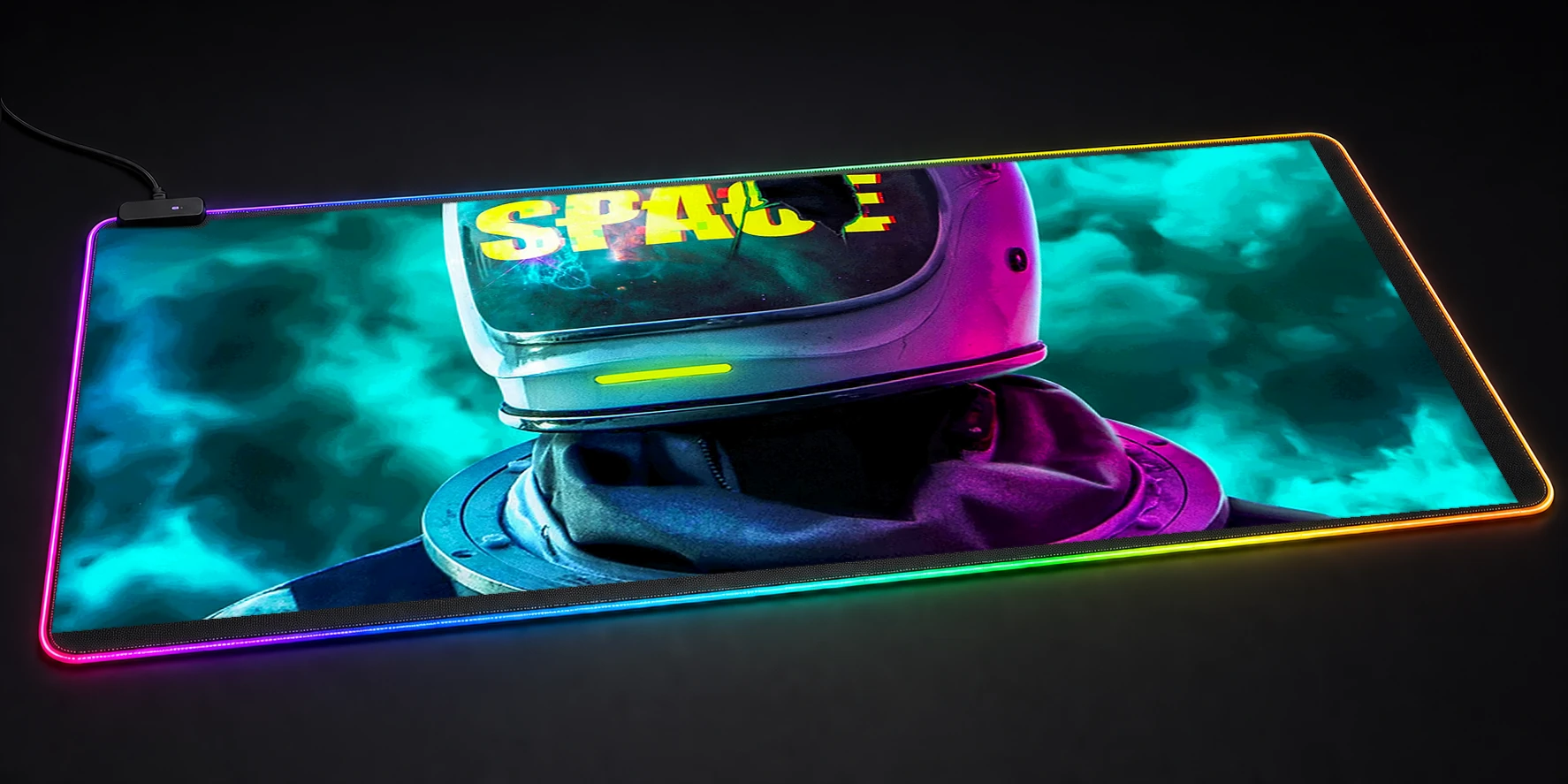 Aesthetic Astronout Space RGB Desk Mat RGB desk mat