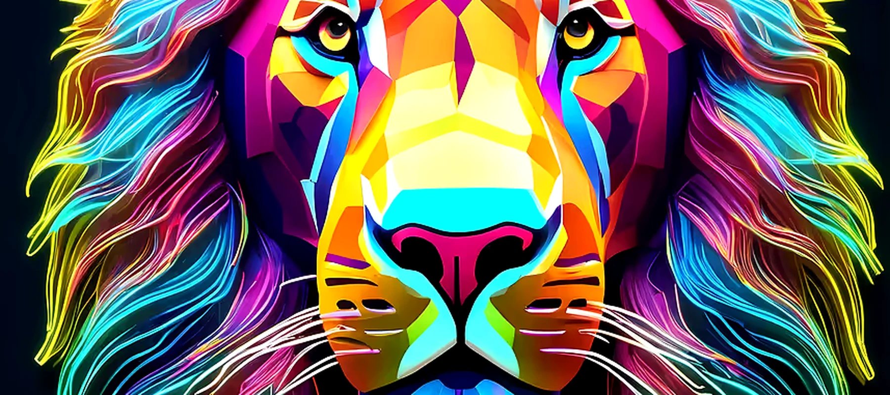 lion RGB Desk Mat full-width design preview