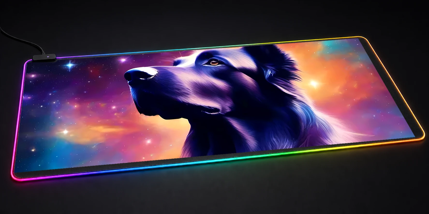 Space Dog RGB Desk Mat RGB desk mat