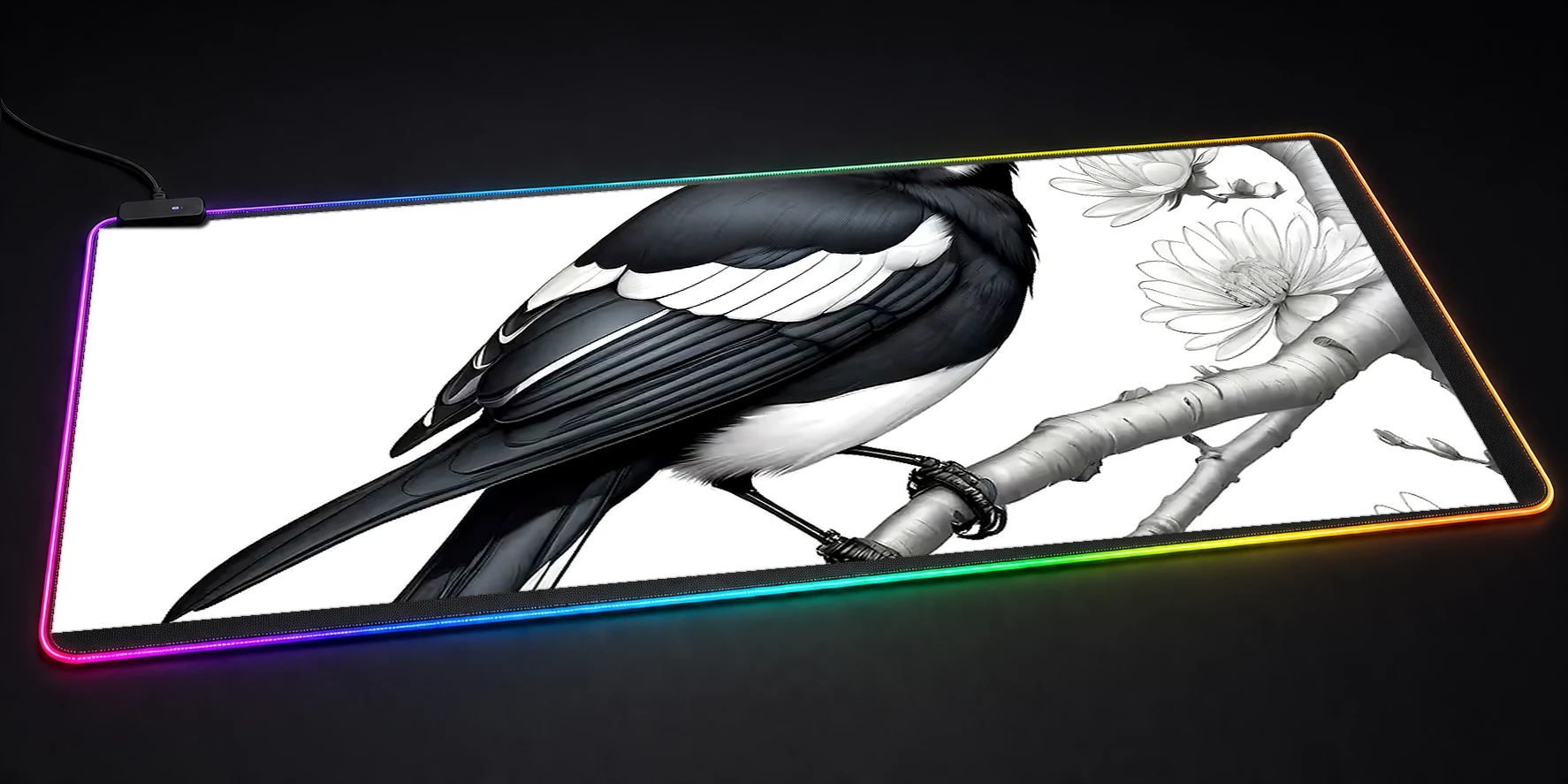 Magpie Stone RGB Desk Mat RGB desk mat