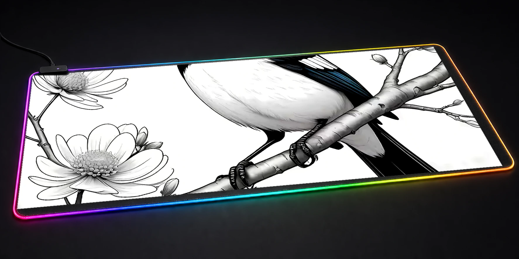Magpie Stone RGB Desk Mat RGB desk mat