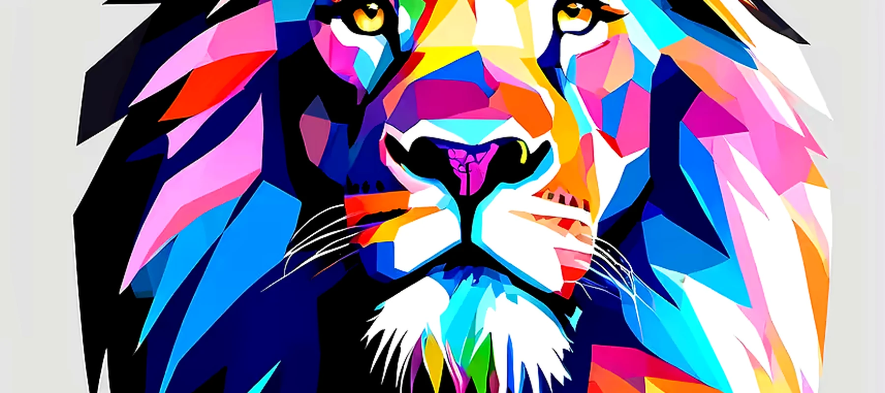 Lion RGB Desk Mat full-width design preview