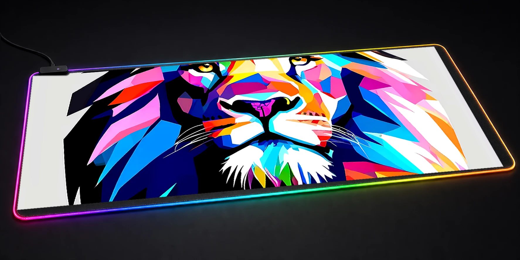 Lion RGB Desk Mat RGB desk mat