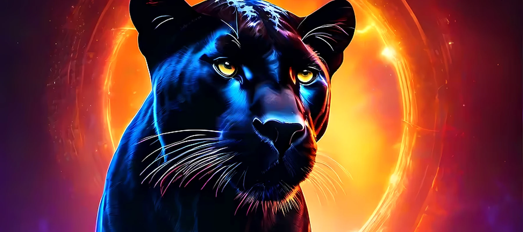 Black Panther RGB Desk Mat full-width design preview