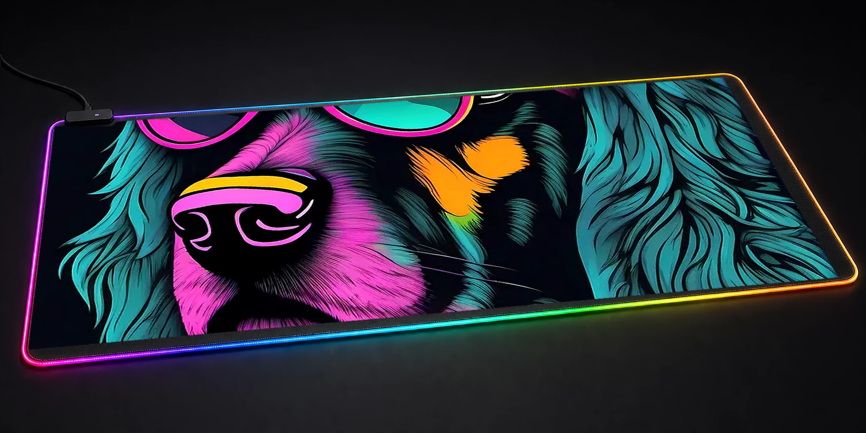Dog RGB Desk Mat RGB desk mat