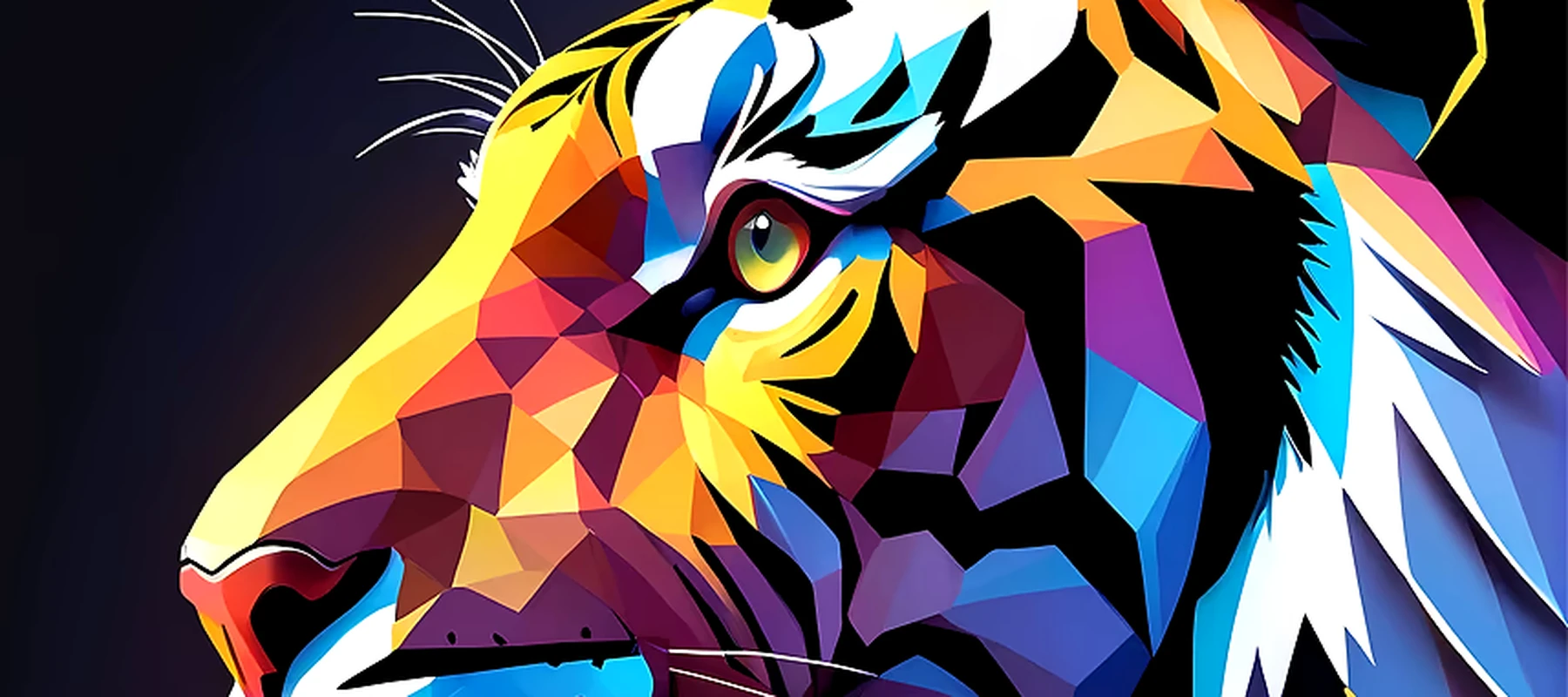 Tiger RGB Desk Mat full-width design preview