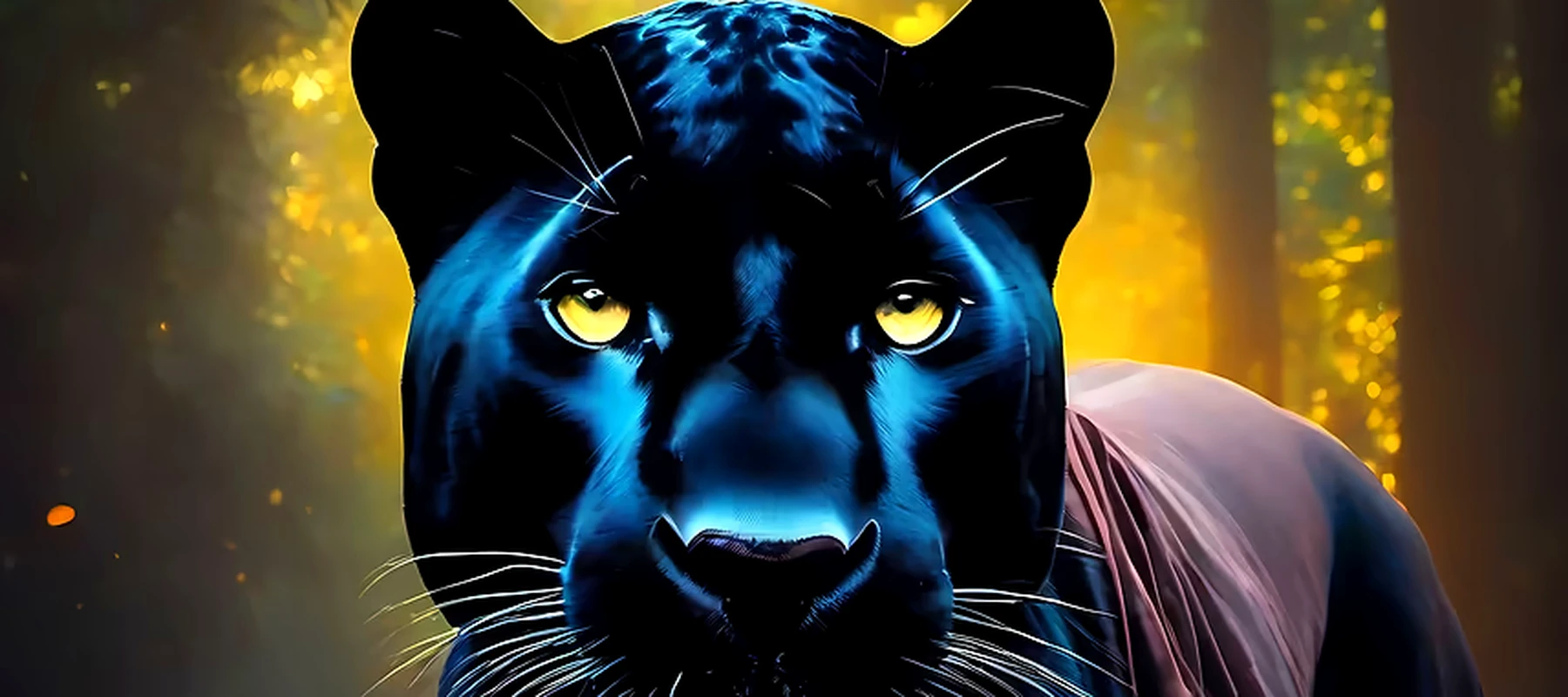 Black Panther RGB Desk Mat full-width design preview