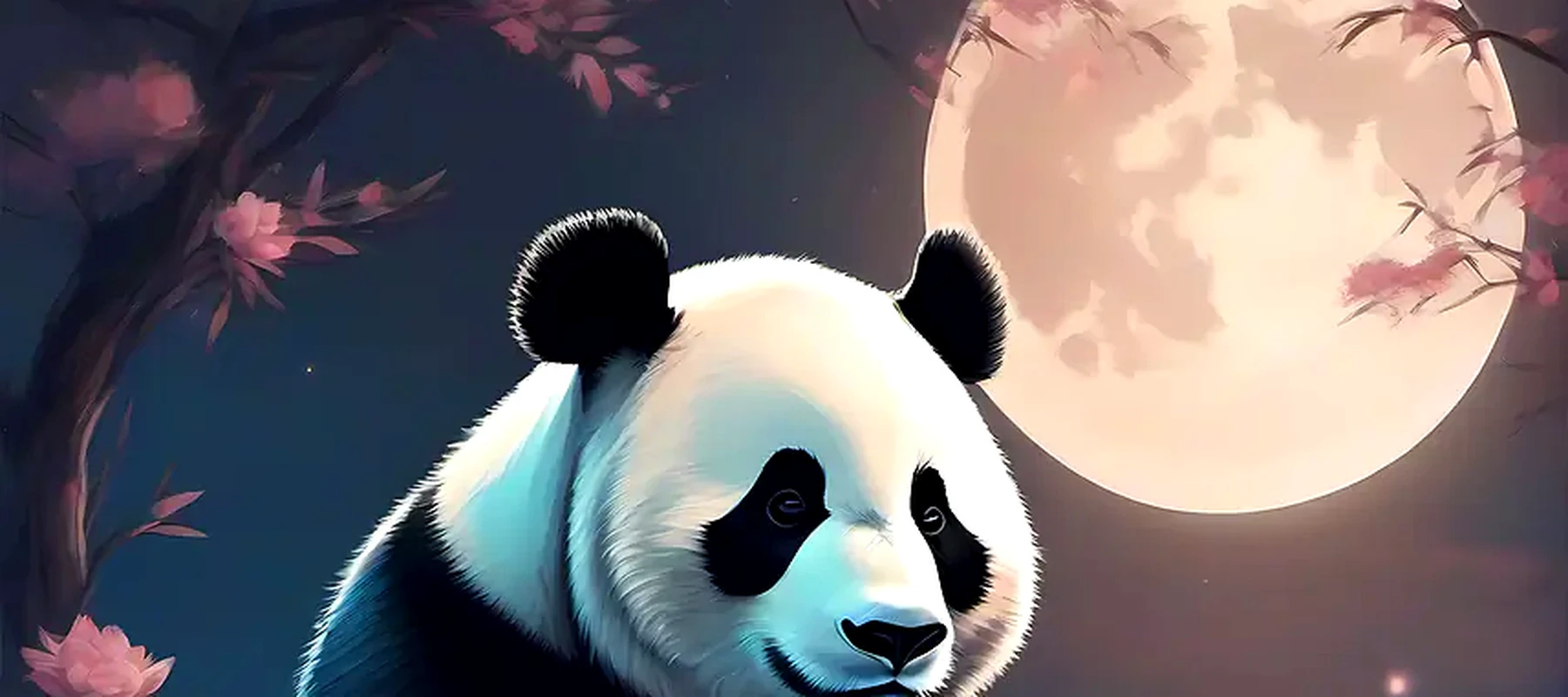 Panda RGB Desk Mat full-width design preview