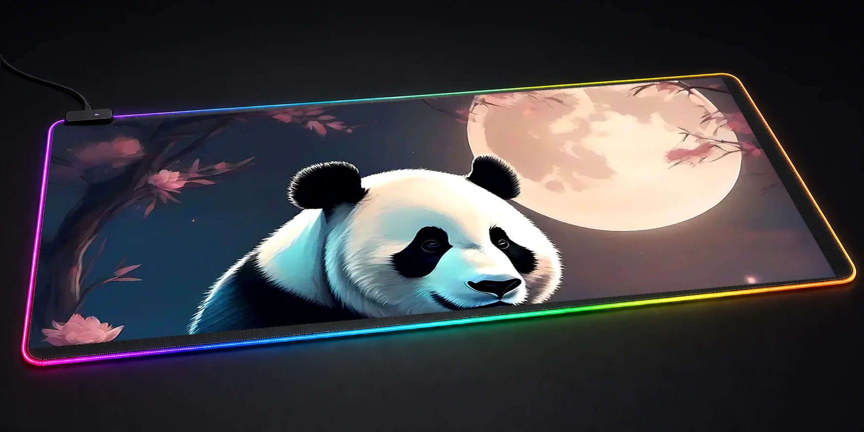 Panda RGB Desk Mat RGB desk mat