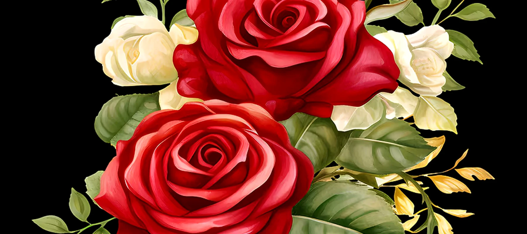 flower art RGB Desk Mat full-width design preview