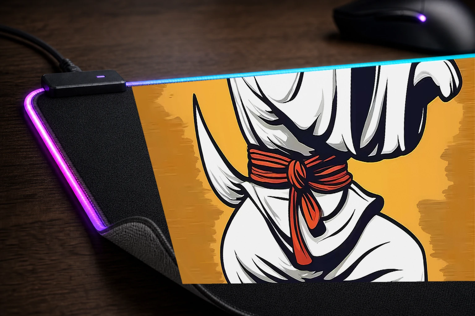 Rabbit RGB Desk Mat controller and material detail