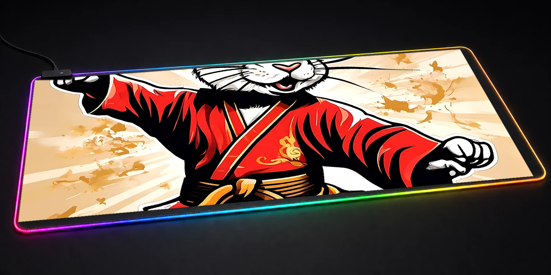 Rabbit RGB Desk Mat RGB desk mat