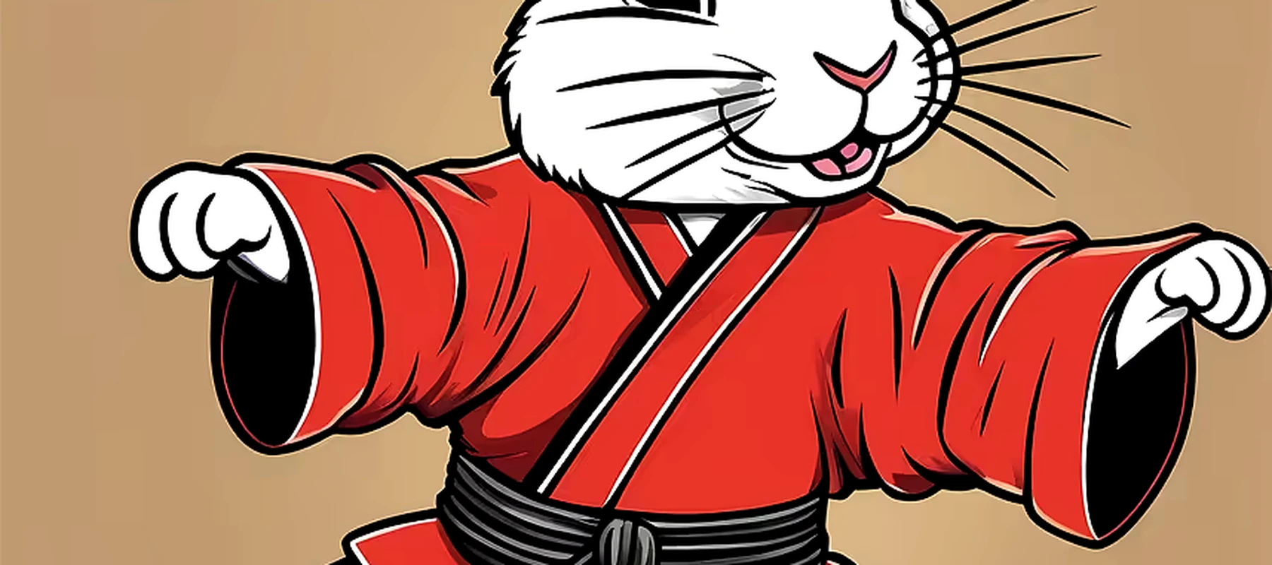 Rabbit RGB Desk Mat full-width design preview