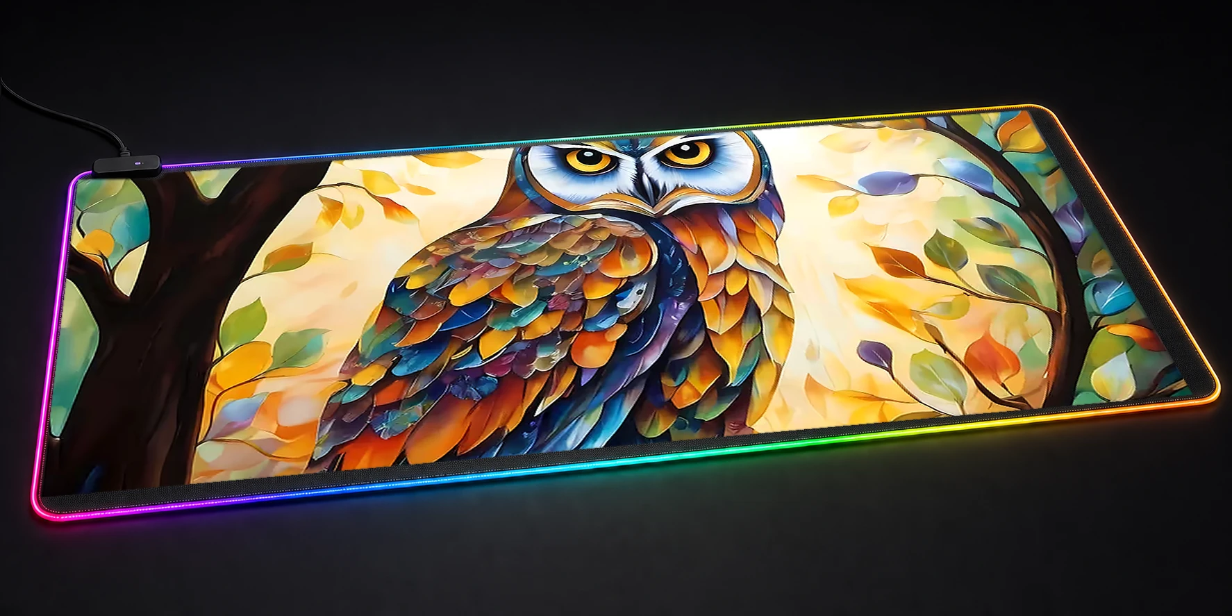 Owl RGB Desk Mat RGB desk mat