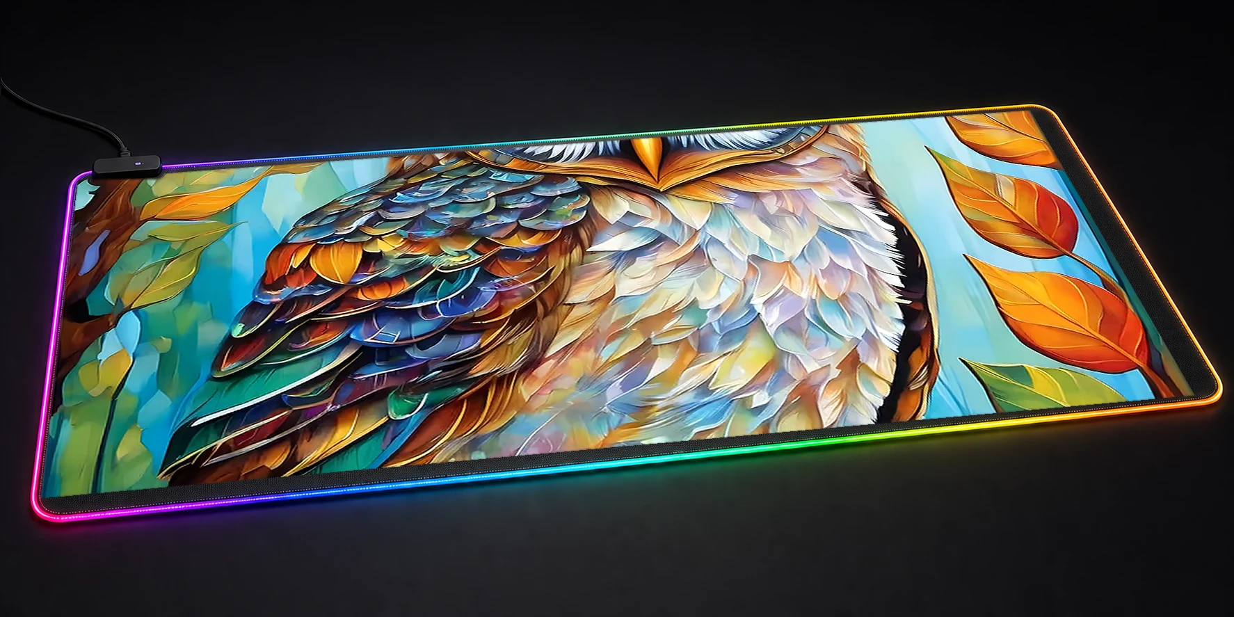 Owl RGB Desk Mat RGB desk mat